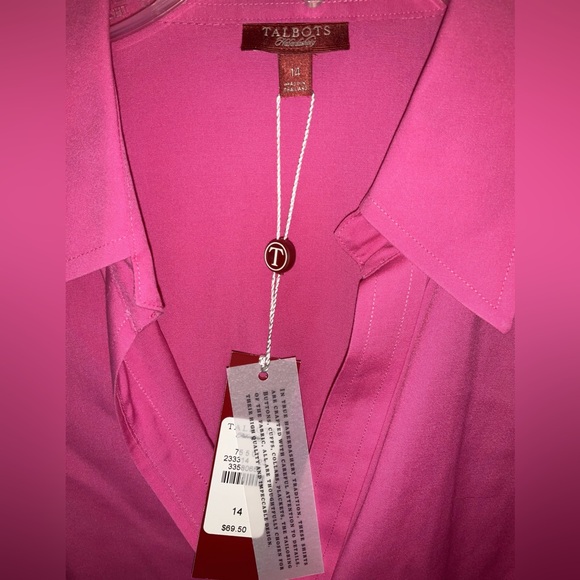 NWT!!—Talbot’s Button-Down Shirt, Sz. 14, Gorgeous Pink Color, & Never Worn! - Picture 3 of 3